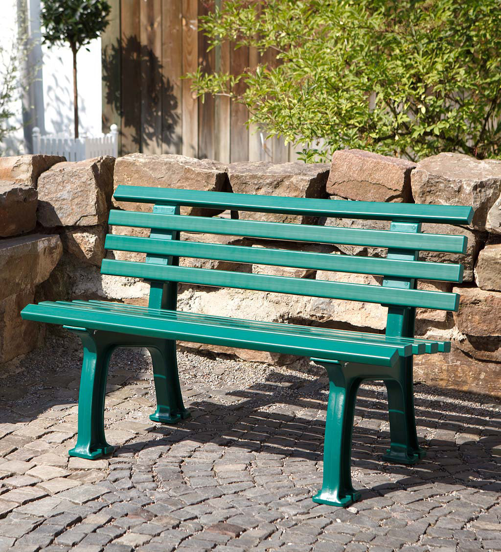 German Made Weatherproof Garden Bench Green